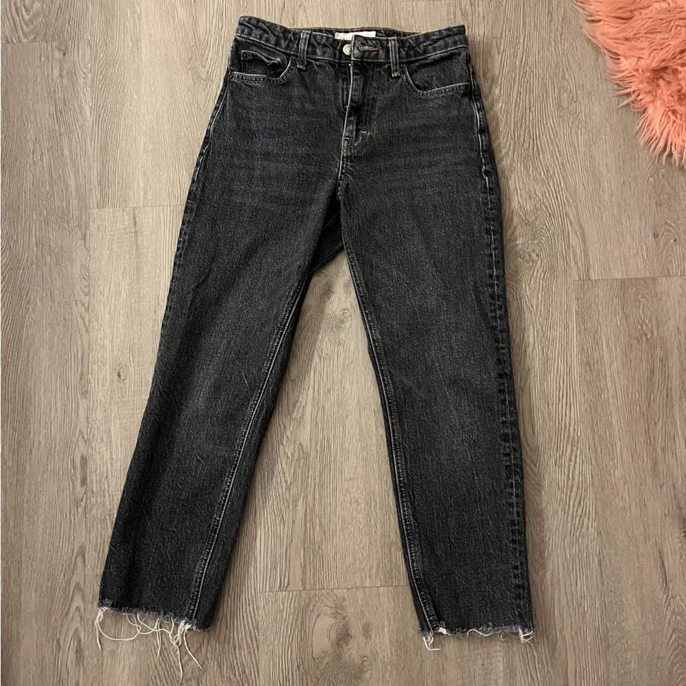 TopShop Black straight leg jeans